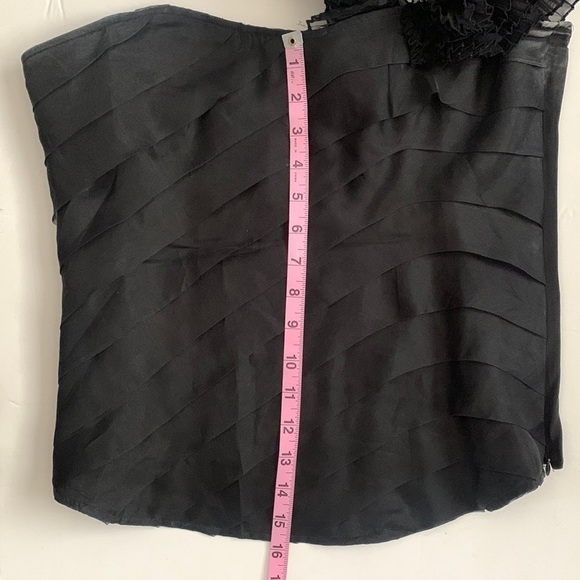 Bebe One Shoulder Silk Corset Bustier - Picture 5 of 14